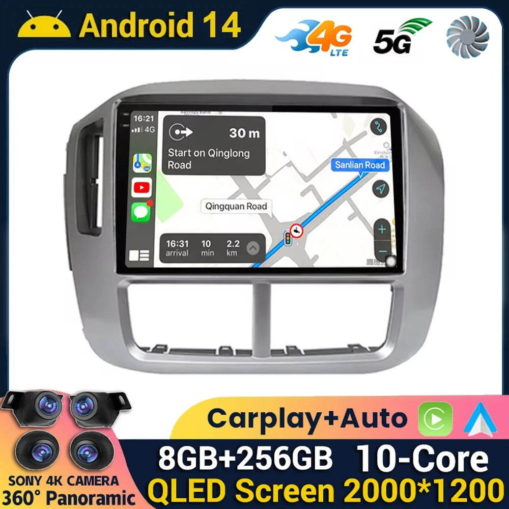 

Android 14 Car Radio For Honda Pilot 2005 2006 2007 2008 Multimedia Player Carplay Auto Stereo WIFI+4G GPS Navigation Head Unit