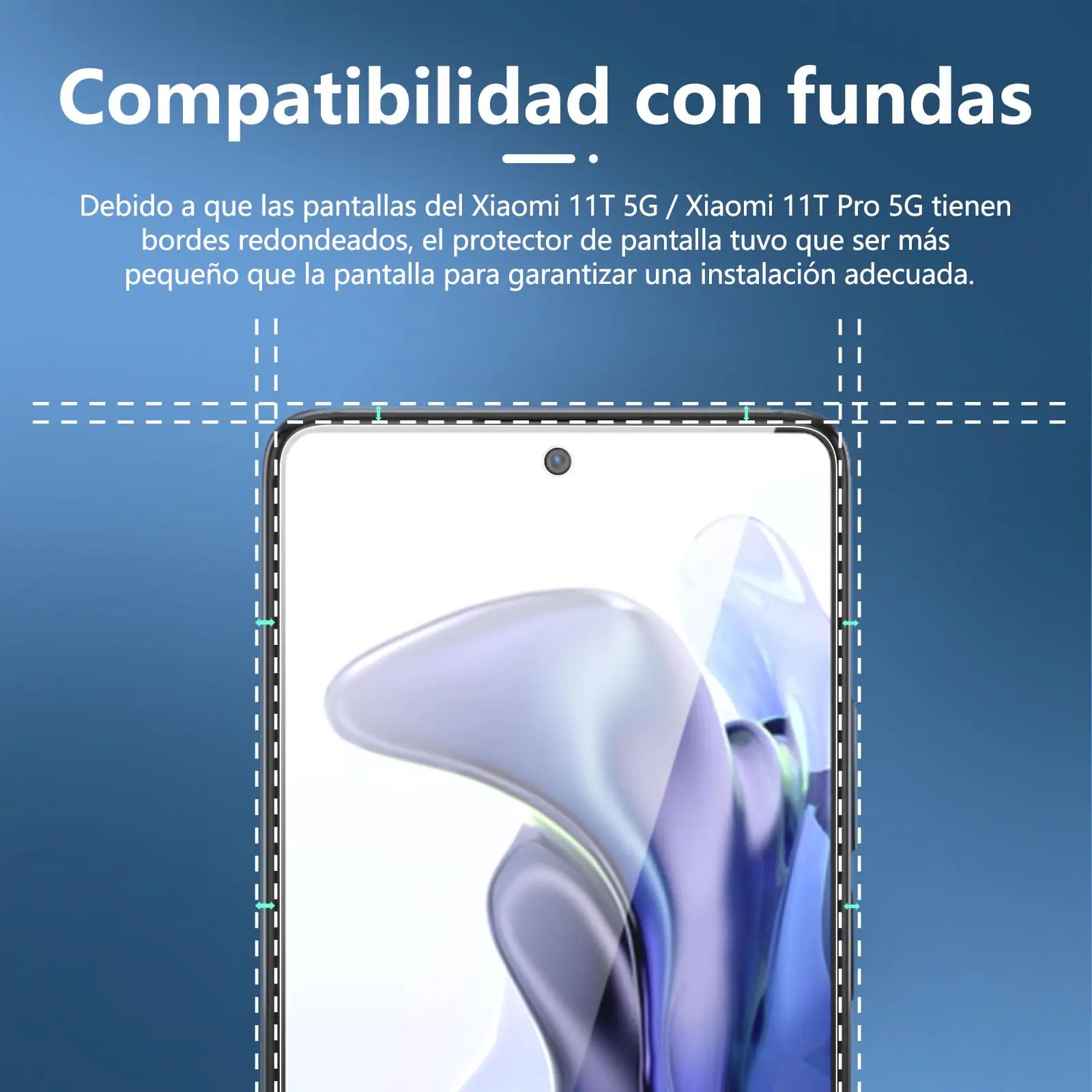 Für XIAOMI 11T Pro 6,67 Zoll Displayschutzfolie aus gehärtetem Glas, Kristallglimmer, 9H HD, klare, transparente Hülle, freundlich, kratzfest – Detail 5