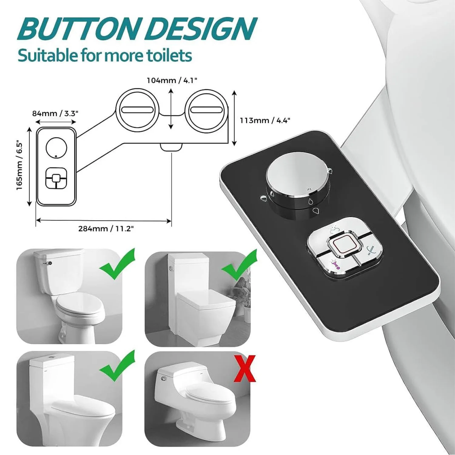 

Биде-спрей с двумя насадками, не требующий электричества: гигиеническое очищение для ухода за ягодицами, анальной зоной и женской гигиены