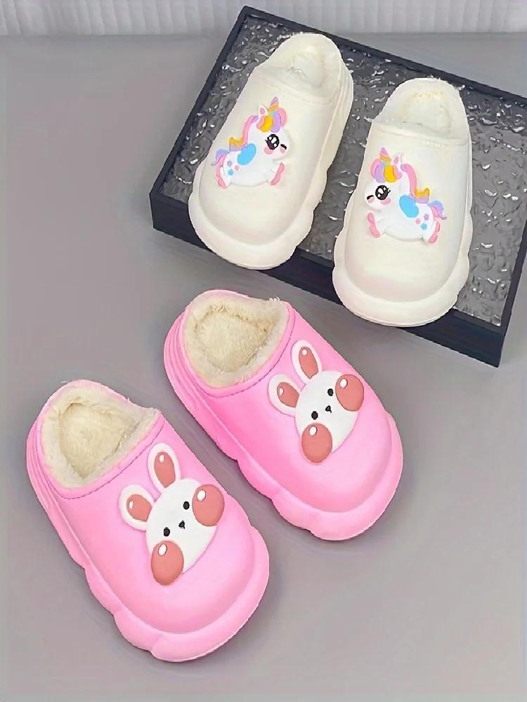 Casa invernale per ragazzi e ragazze, scarpe per bambini simpatici cartoni animati, ciabatte per bambini