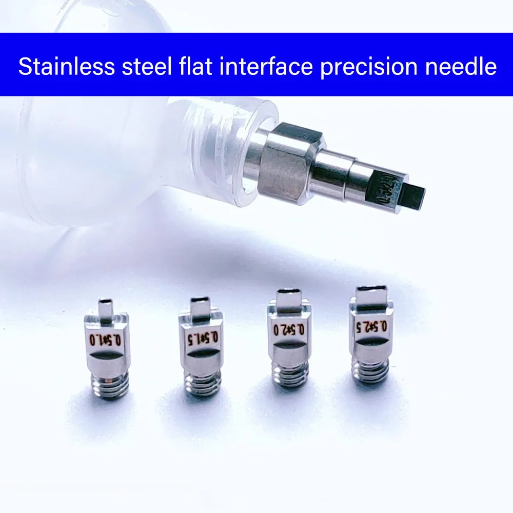 SY Flat Mouth Precision Needle Stainless Steel Dispensing Needle Widened Dispensing Syringe Flat Nozzle Brush Glue Nozzle