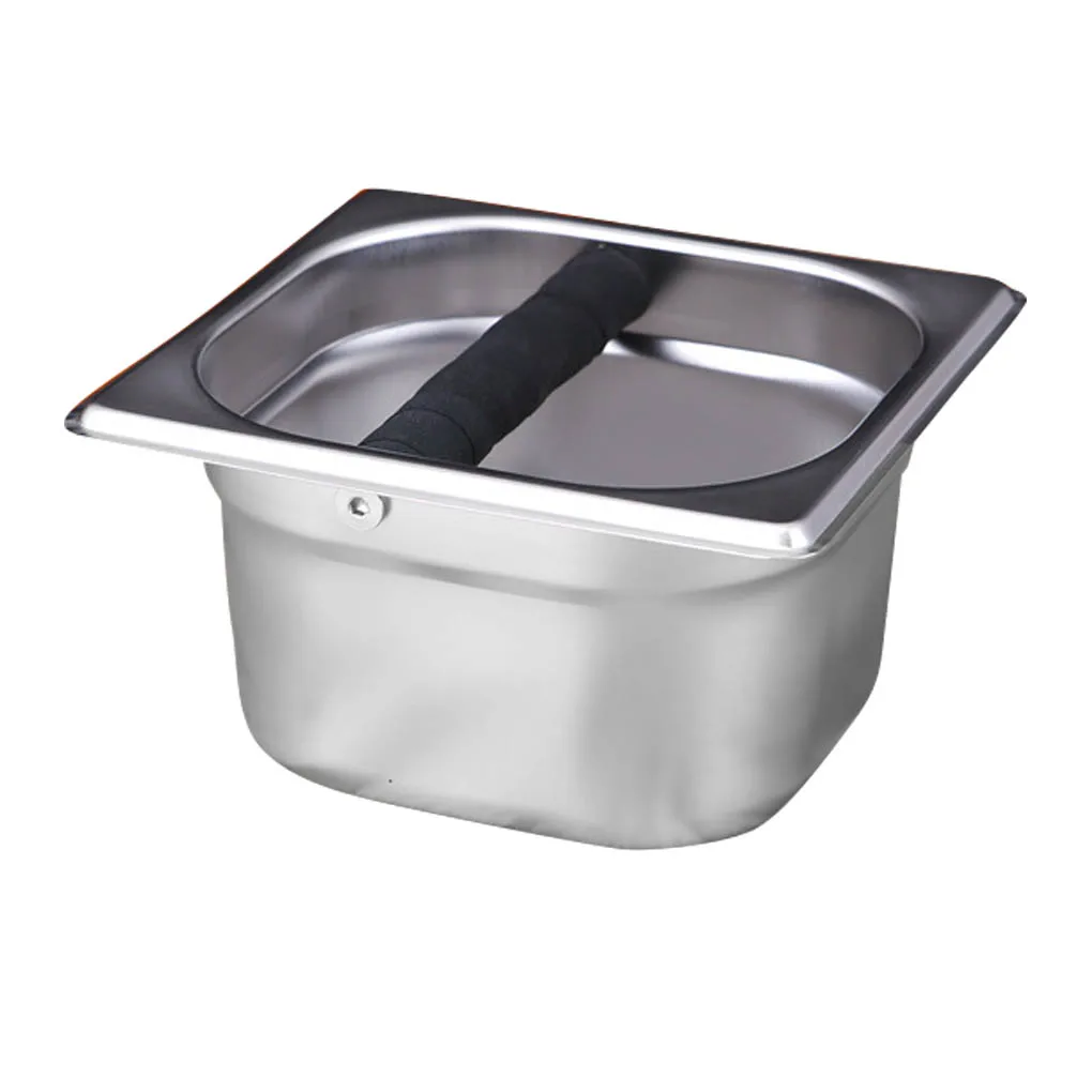 

Coffee Waste Knock Box Stainless Steel Recycle Coffee Grind Dump Bin Coffee Ground Container,L