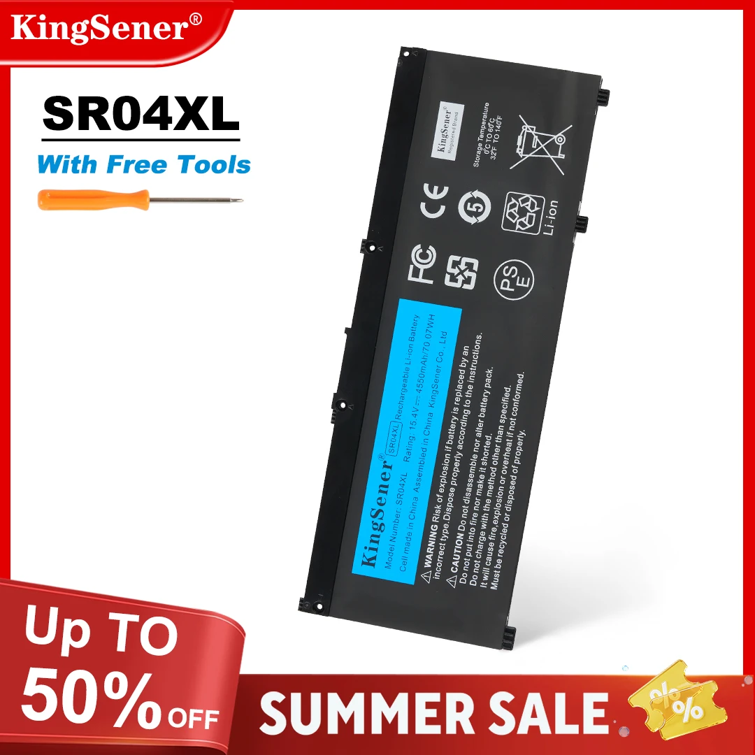 KingSener SR04XL Batteria del computer portatile per HP OMEN 15-CE 15-CB 15-CE015DX 15-CB014ur TPN-Q193 TPN-Q194 TPN-C133 HSTNN-DB7W 917724 -855