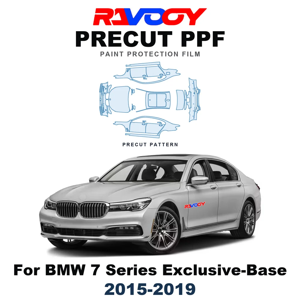 Precut PPF For BMW 7 Series Exclusive-Base 2015-2019 8.5mil TPU Paint Protection Film Hood Bonnet Bumper Headlight Self-Healing