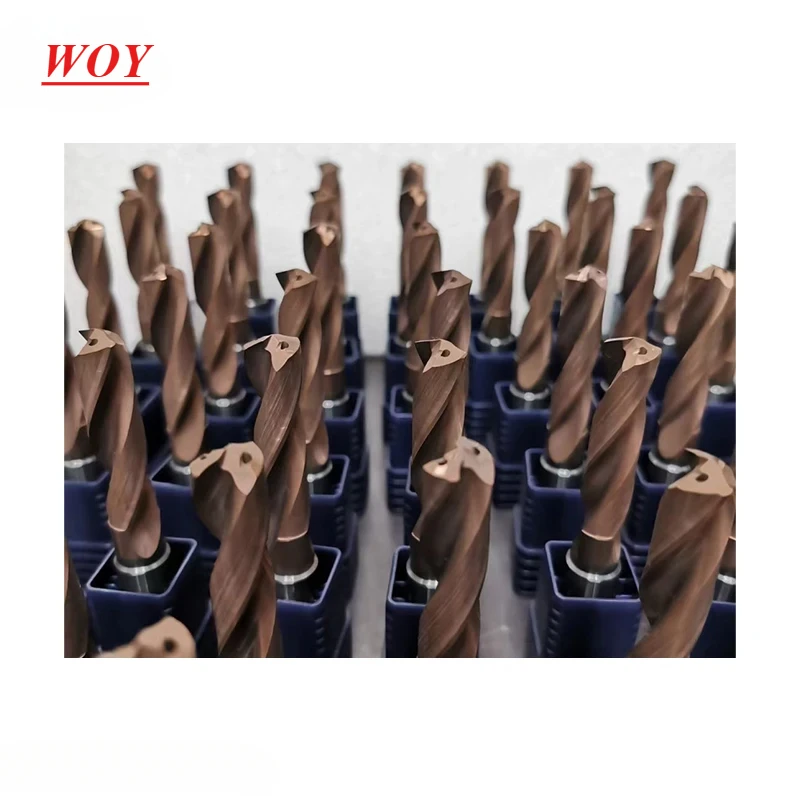 WOY Carbide Drill 5xD with External Internal Cooling Inner Through Coolant Hole Parallel Shank 3.1mm 16mm Coated