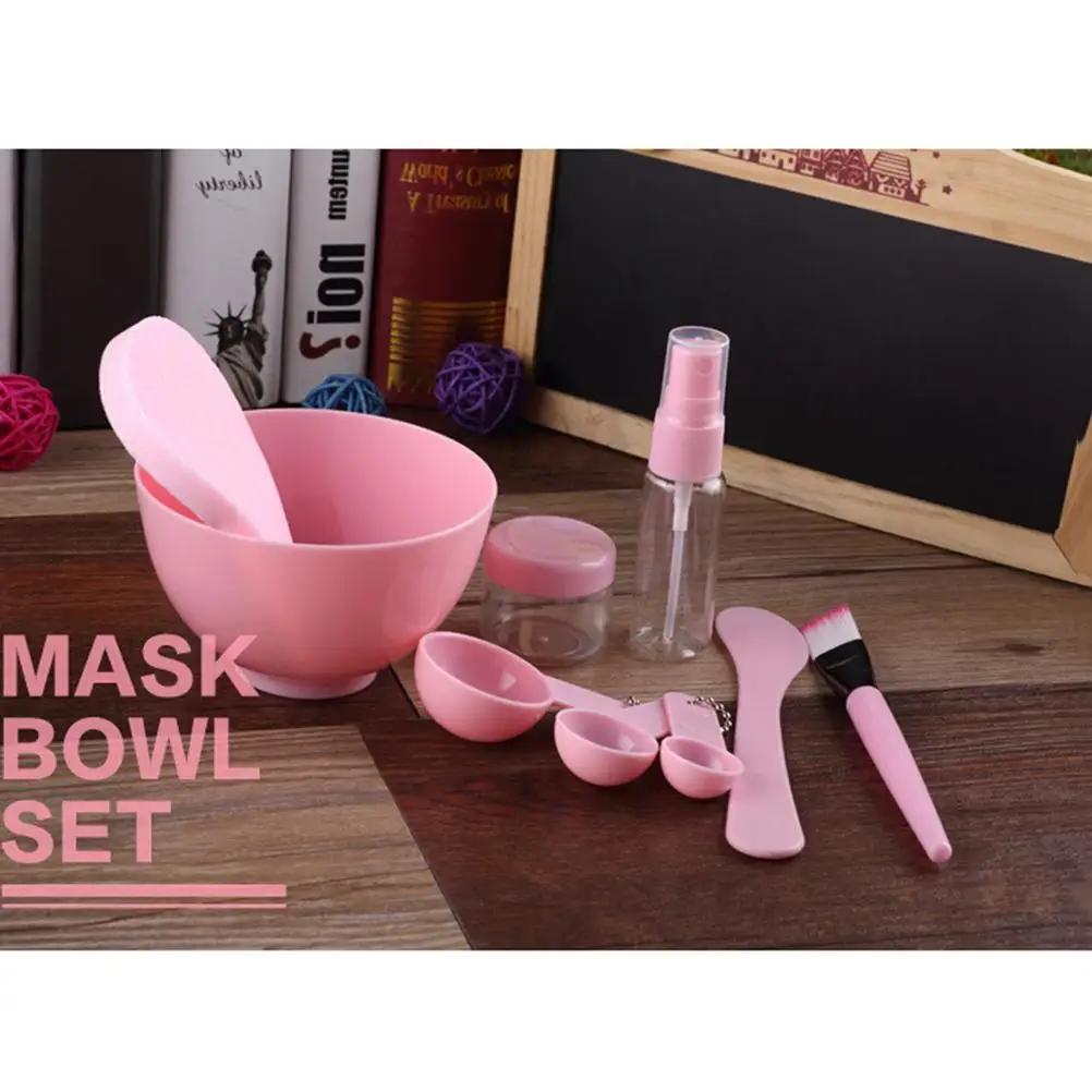 9 Uds herramientas para máscara cepillo tazón para mezclar espátula para el cuidado de la piel espátulas faciales grandes