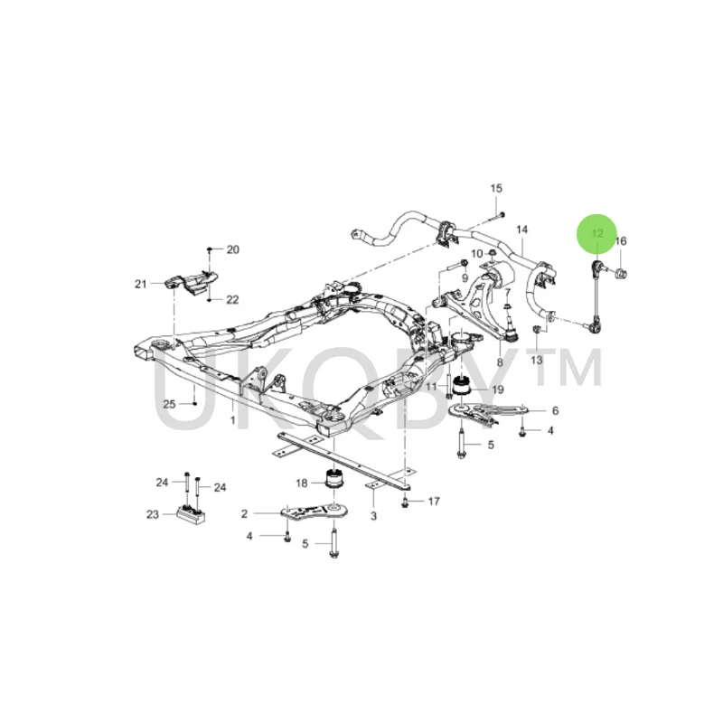 23384551 Suitable for Ca di ll ac XT5 Front parallel bar ball head balance stabilizer bar small suspension rod