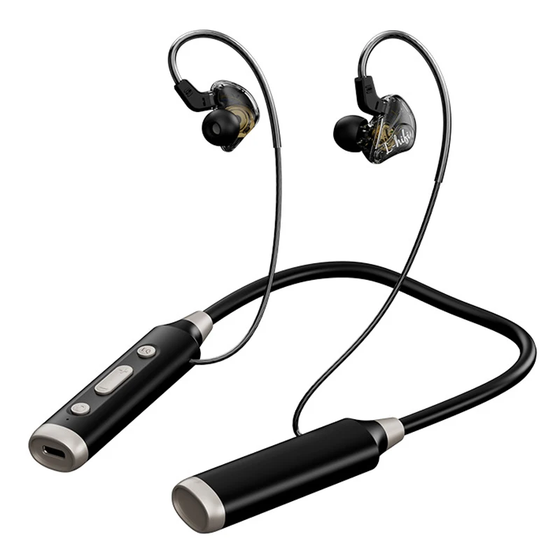 Luxmoc In-Ear Bluetooth Headset Neck Hanging Ear-Back Neckband Live Streaming Earphones Dual Mode Power Display Headphones