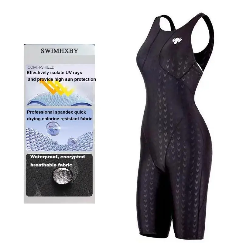 HXBY High Quality Women Swimwear Professional Training Competition Quick Dry One Piece Swimsuit Girl Bathing Suit