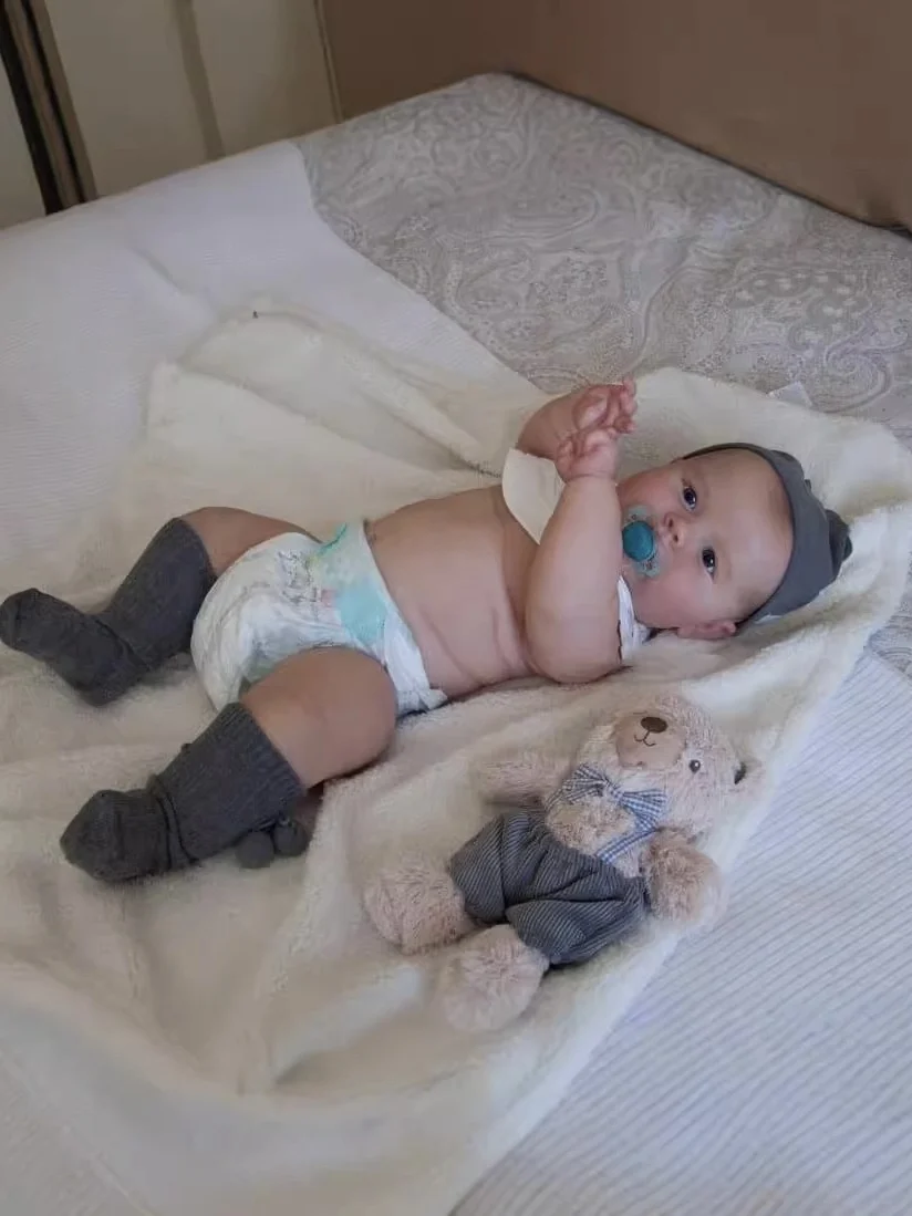 ตุ๊กตาเด็ก Cokela ขนาด 20 นิ้ว/50 ซม. เหมือนจริง สัมผัสนุ่มเหมือนเด็กทารก ทำจากซิลิโคน พร้อมผมวาดด้วยมือ