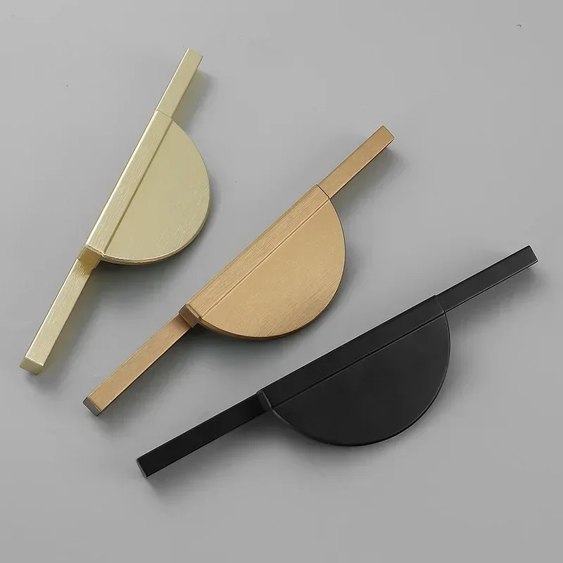 Perillas de cajón de puerta de gabinete de mostrador redondo de bronce dorado Simple moderno manijas de muebles manijas de puertas de armario de cocina Hardware