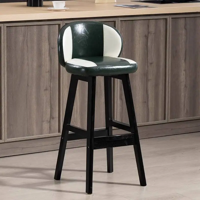 Moderne minimalistische barstoel Decoratieve brede pad Nordic Ergonomische barstoel Restaurant gestoffeerd Tabouret De Club-meubilair