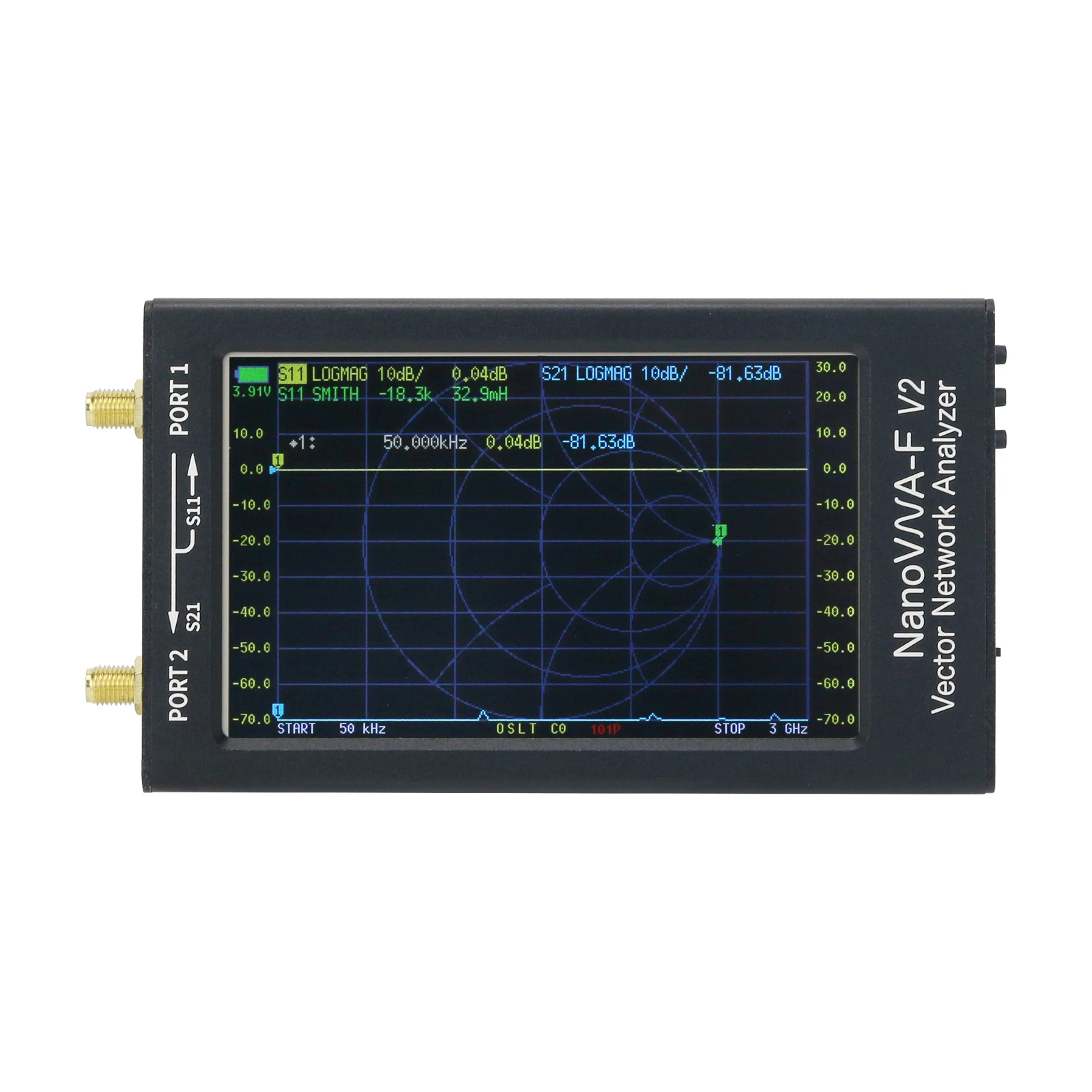 NANOVNA-F V2 3GHz Vector Network Analyzer Antenna Analyzer with 4.3