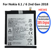 3060mAh HE353 HE344 HE345 100% Original Battery For Nokia 6 2nd Gen 2018 / Nokia 6.1 TA-1054 TA-1043 TA-1050 TA-1068 Bateria