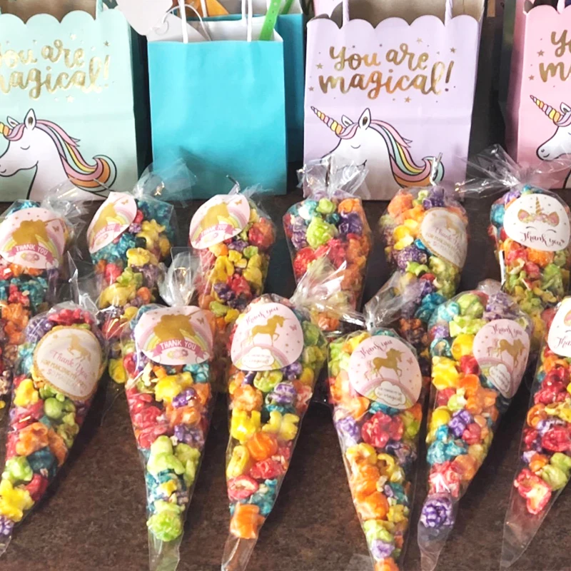 50Pcs Klar Kegel Süßigkeiten Taschen Lebensmittel Snack Verpackung Kunststoff Tasche Mit Krawatten Hochzeit Geburtstag Party Favors Dekoration DIY Geschenk taschen – Detail 6