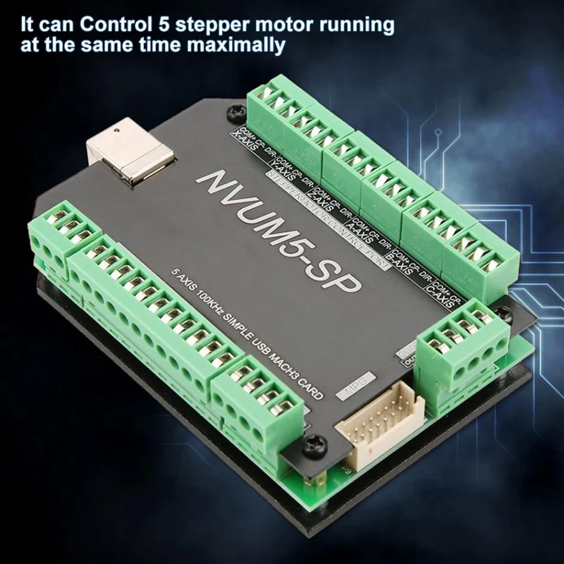 NVUM5-SP USB MACH3 Interface Board 5 Controller CNC 100Khz For Stepper Motor Tool Professional