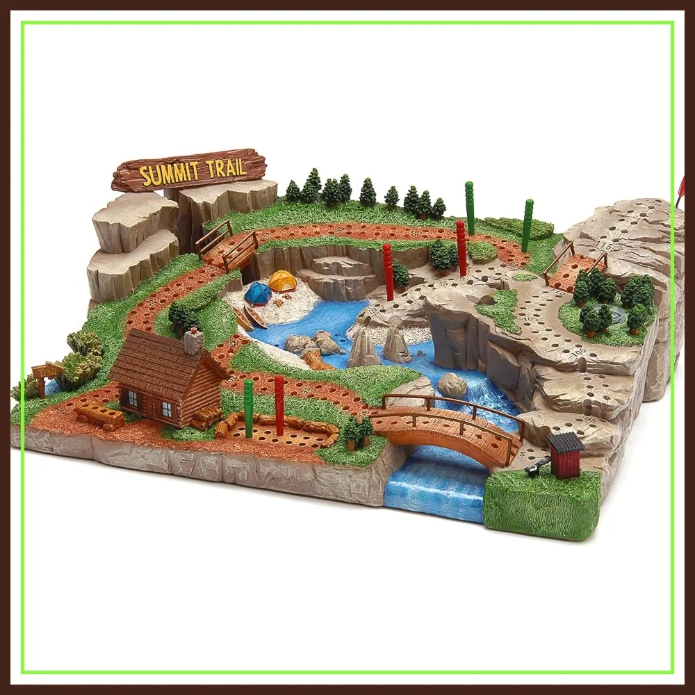 

Outside Inside - Hand Painted Summit Trail Cribbage Board