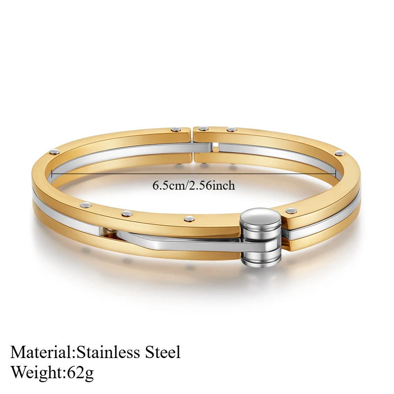 ROXI | Luxury Stainless Steel Punk Bracelets Men Fashion Hip Hop Black Jewelry  New Style 2025