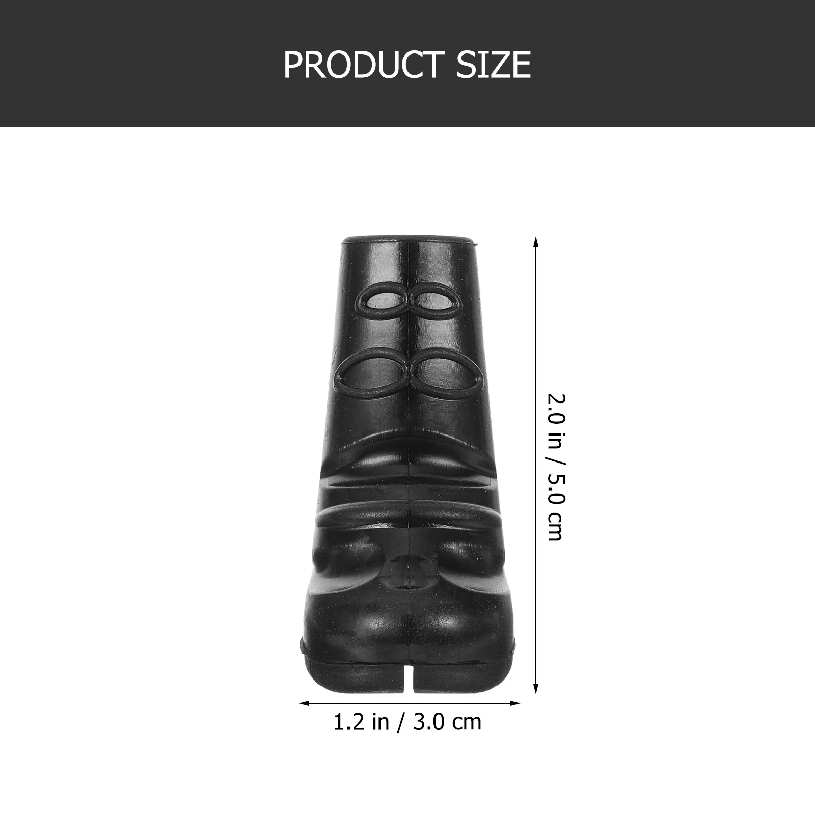 

Thickened Rubber Tip Anti-Slip Foot Cover For Trekking Poles Walking Canes Crutches Hiking Camping Outdoor