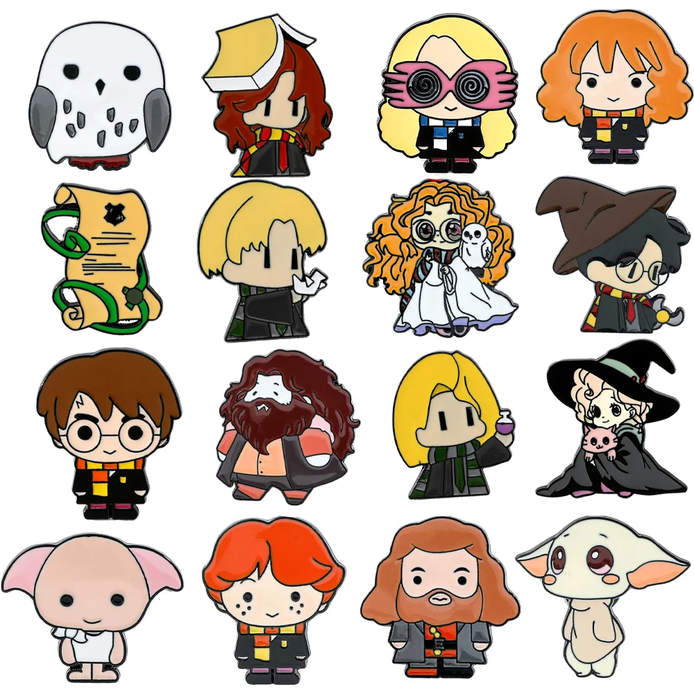 

16 Pcs Anime Individuality Brooch Cute Magic Member Cartoon Enamel Pin Backpack Clothing Jewelry Metal Badge Decoration Gift