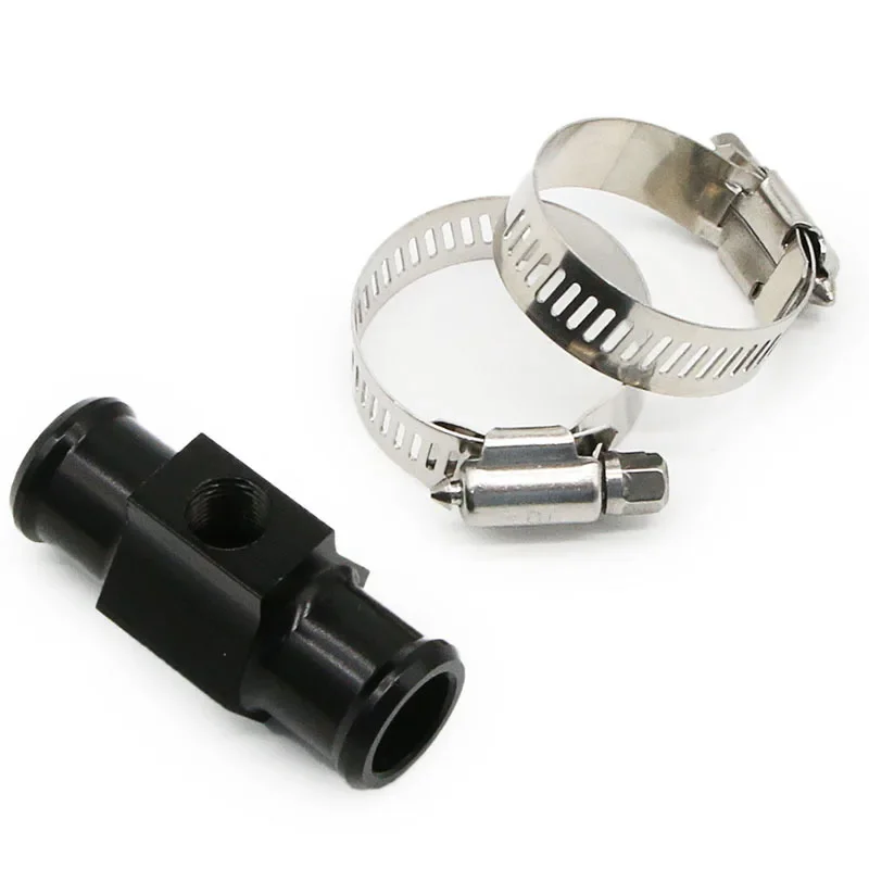 Black Water Temp Gauge Radiator Temperature Water Temp Joint Pipe Sensor 18MM 20MM 22MM 24MM Hose Adapter