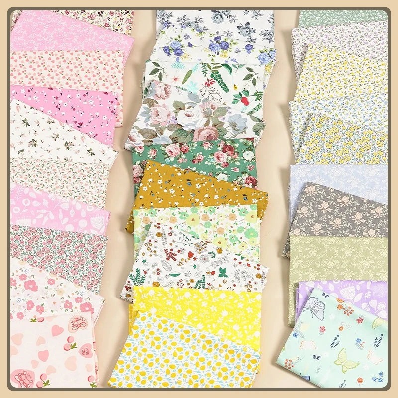 

100% cotton twill floral print fabric for baby dresses cartoon bedding kids’ clothing & handmade DIY sewing projects