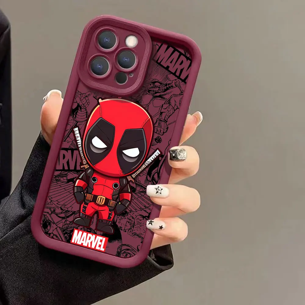 Comics Marvel Art Deadpool Scarlet Witch Groot Phone Case For OPPO Reno 11 10 8 8T 8Z 7 7Z 6 6Z 5 4 3 Pro Plus 5G Ladder Cover