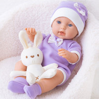 12inch New Reborn Doll Realistic Girl Bebe Baby Doll With Fashion Clothes Rabbit Toy Full Vinyl Doll Children's Gift