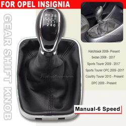 NEW Car Manual Shift Gear Knob Leather Boot 6 Speed For OPEL VAUXHALL Insignia 2008 2009 2010 2011 2012 2013 2014 2015 2016 2017