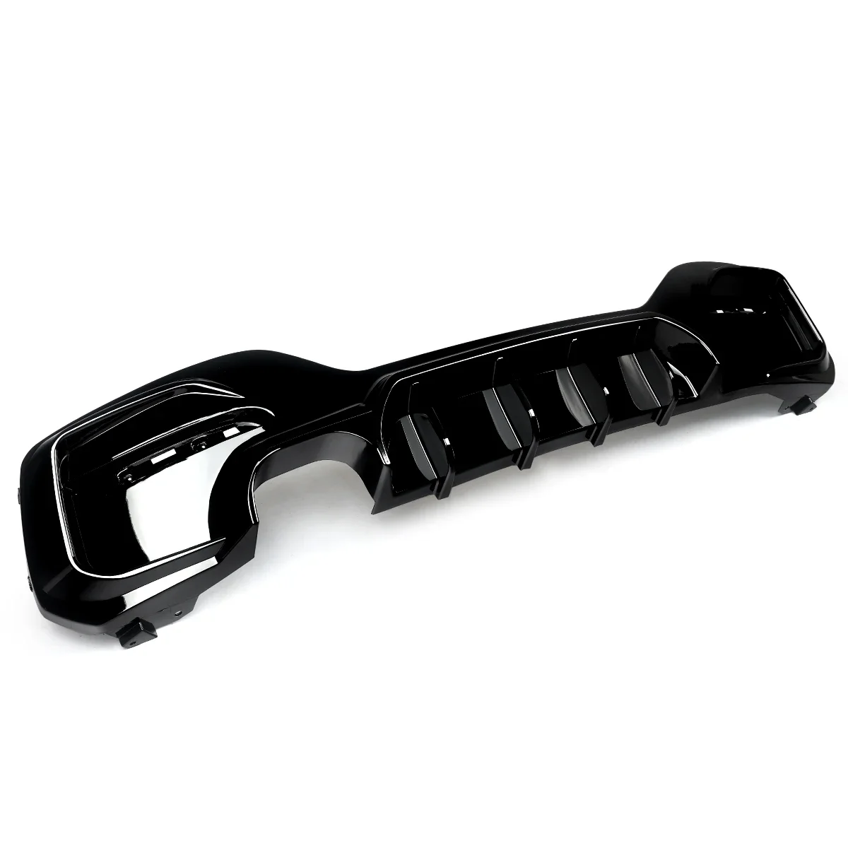 Dyfuzor tylnego zderzaka do BMW serii 1 F20 F21 M Sport 125i LCI 2015-2019 Czarny błyszczący tylny spojler wargowy Pojedynczy i podwójny wydech — zdjęcie 5