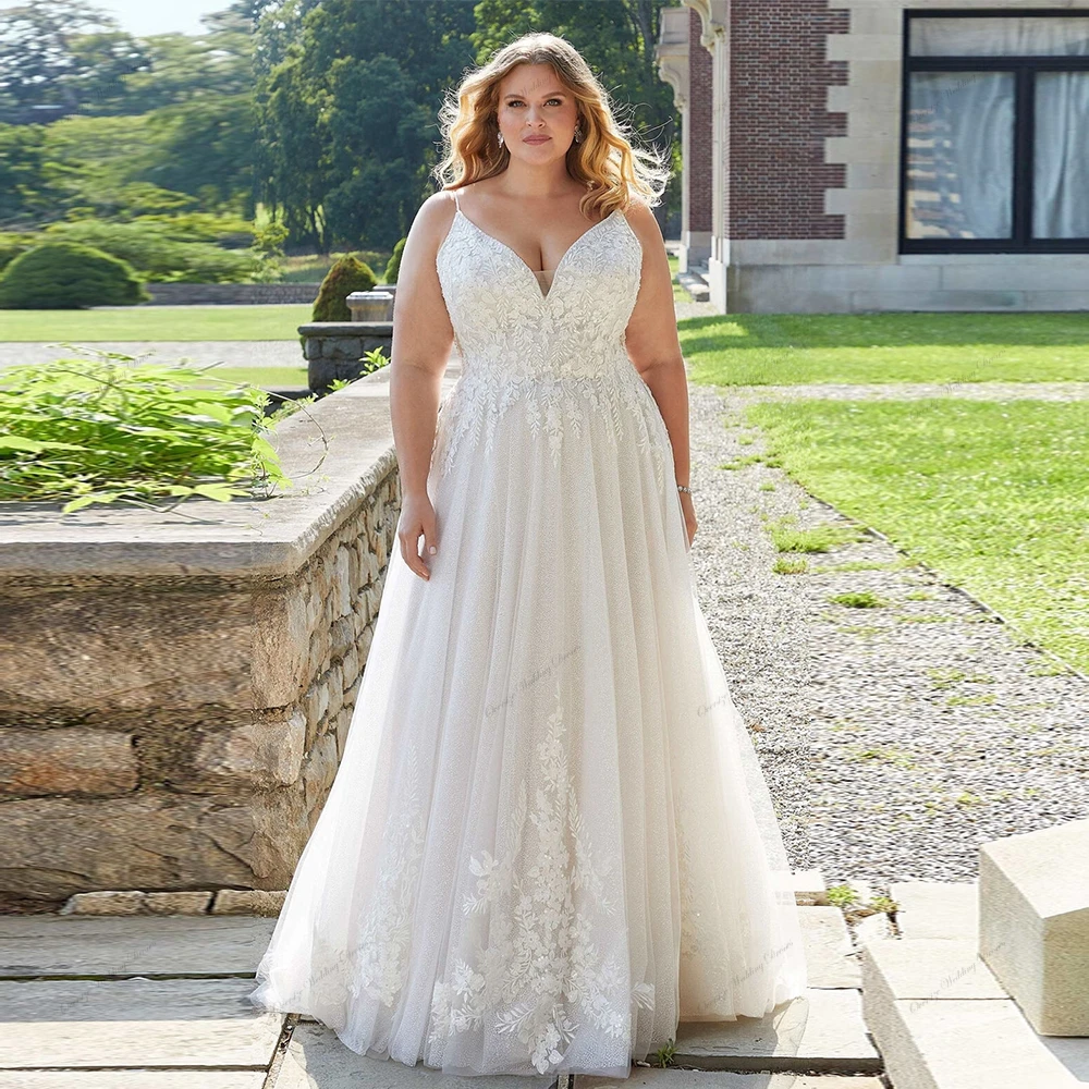 

Plus Size Strapless Wedding Dresses for Women Beach Ivory Sleeveless Bridal Gowns with Lace 2024 Soft Tulle Vestido De Novia New