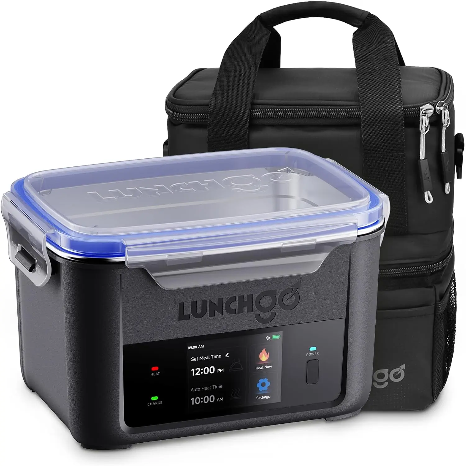 

Smart Cordless Heated Lunch Box - 5 Cup Capacity, 74Wh Battery, Touchscreen Control, Perfect for Outdoor Meals