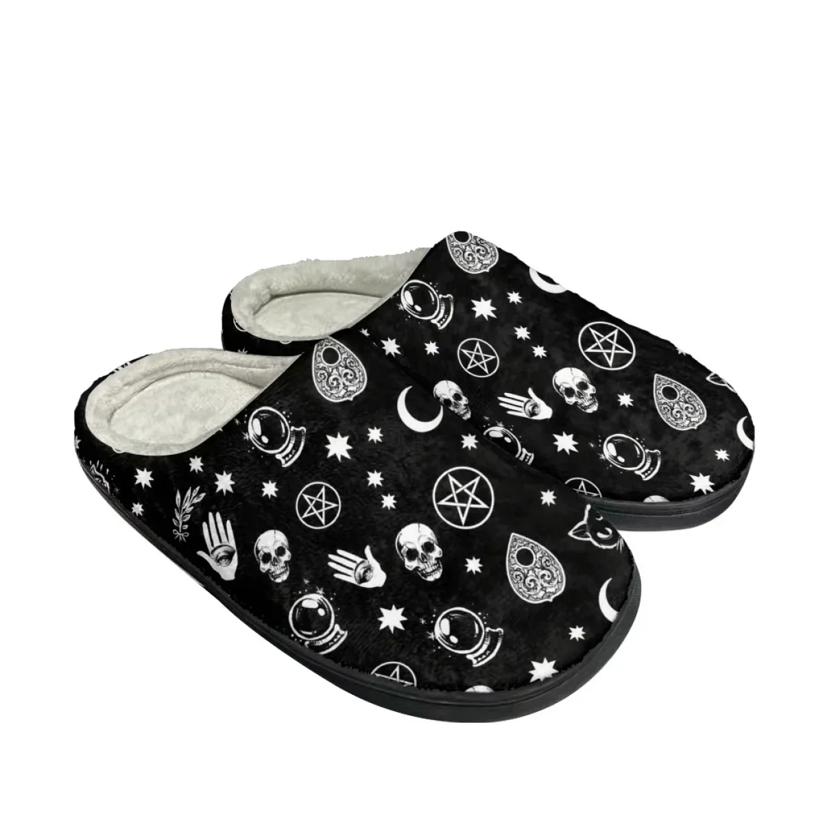 

Cat Witch Design Winter Indoor Female's Slippers Comfotable House Cotton Slippers Zapatos Non-slip Casual Couple Floor Footwear