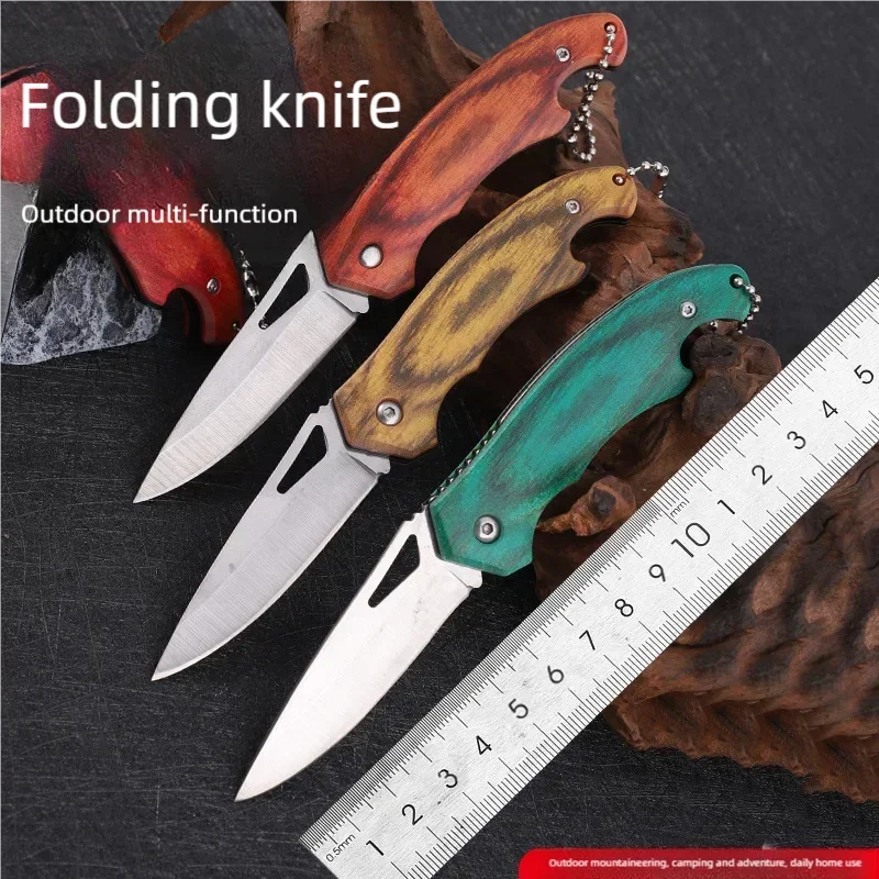 

Keychain Pocket Knife for men Stainless Steel Camping Tactical Folding Blade EDC Hunting And Fishing Survival Hand Tools Chain