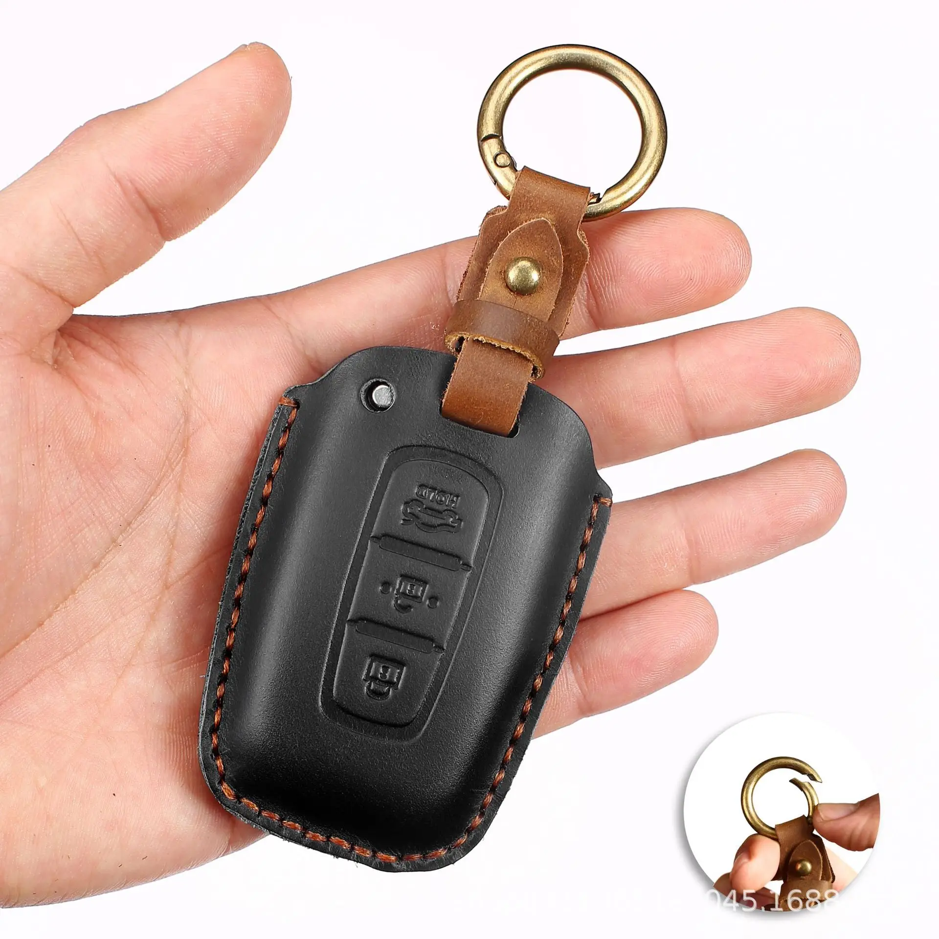 Leather Shell For KIA Rio Rio5 Sportage Ceed Cerato K3 KX3 K4 K5 Sorento Optima Picanto Car Remote Smart Key Case Cover