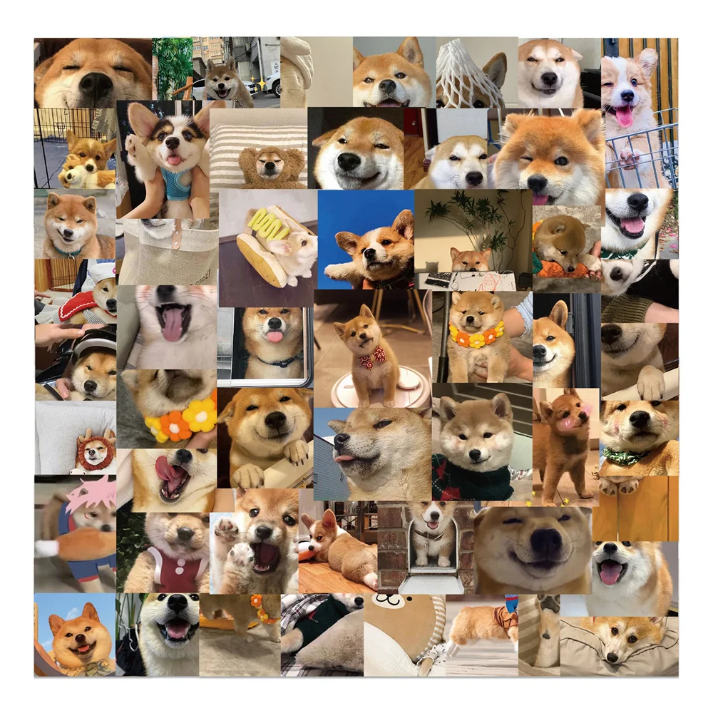 10/30/50PCS Super Cute Pet Dog Corgi Shiba Inu Sticker For Toy Luggage Laptop iPad Gift Phone Case Waterproof Sticker Wholesale