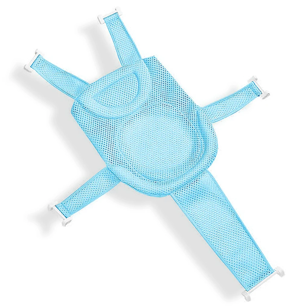 Newborn Bathtub Pillow Cushion Adjustable Soft Anti-slip High Elasticity Infant Bath Mat Cross-shaped Bath Net Shower Cradle