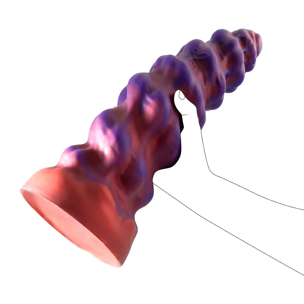 Grande vibrador de fantasia de silicone de 15,6 polegadas com ventosa, brinquedo anal extra grande inspirado em dragão