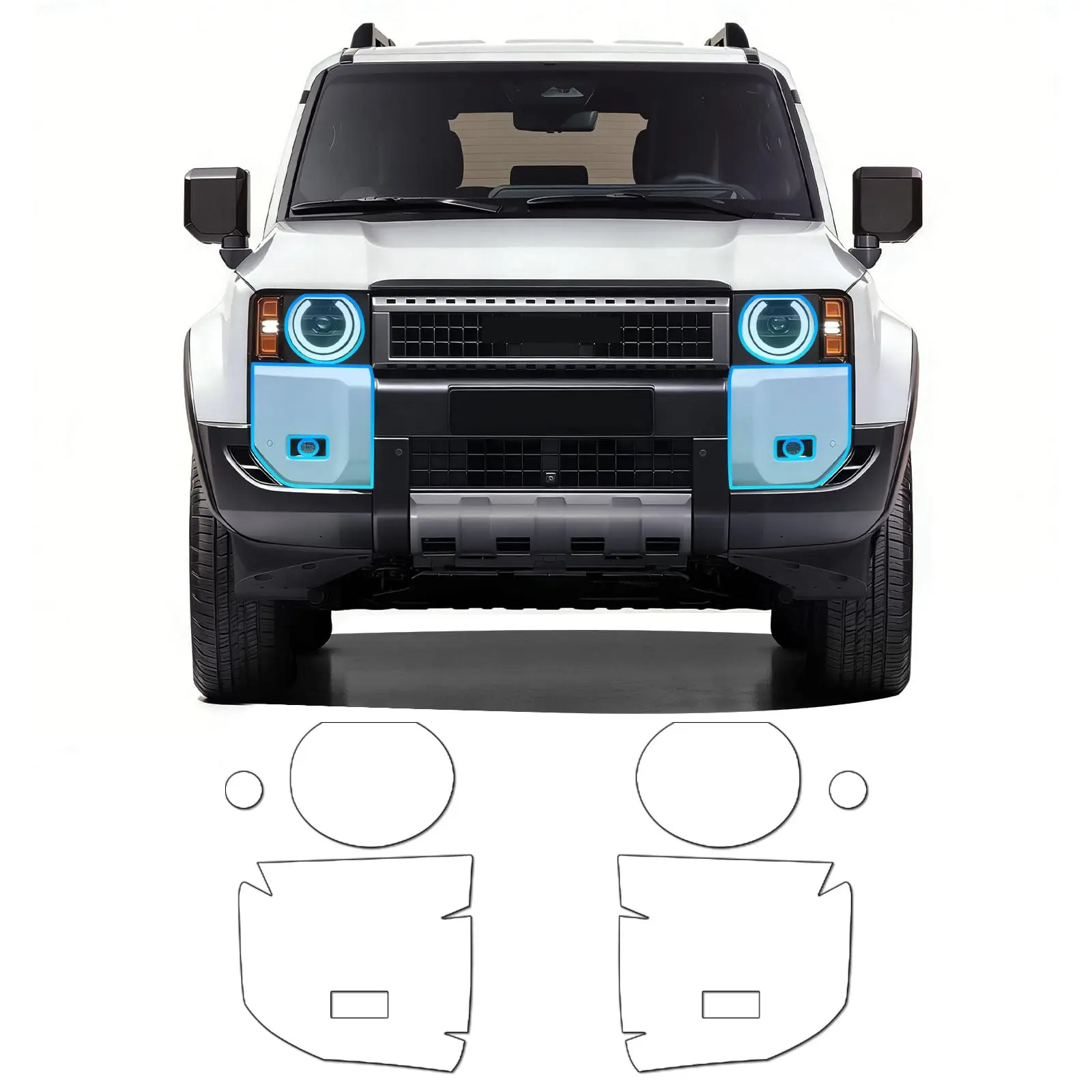 

For Toyota Land Cruiser LC250 2024-UP TPU Bumper Pre-cut PPF Clear Paint Protective Film Custom Anti Scratch Self Healing Shield