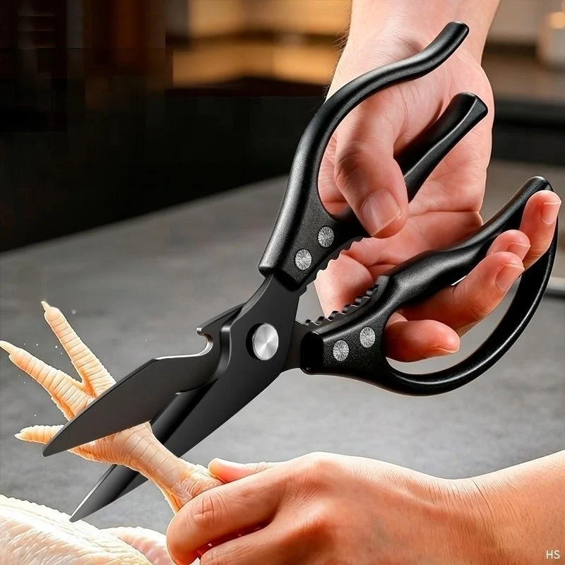 Large Size Stainless Steel Bone Clippers Sharp Kitchen Scissors for Chicken Duck Goose Commercial And Home Use Fish Killing Tool