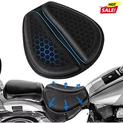 Motorcycle Seat Cushion Motorcycle Gel Seat Cushion Moto Pressure Relief Ride Seat Pad 3D Honeycomb Anti-slip Moto Accessories