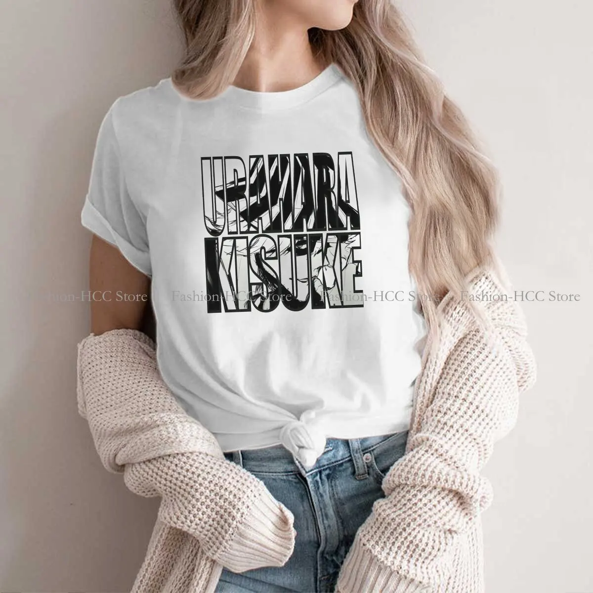 Urahara Kisuke Round Collar Polyester TShirt Bleach Cartoon Anime Classic T Shirt Woman's Clothes