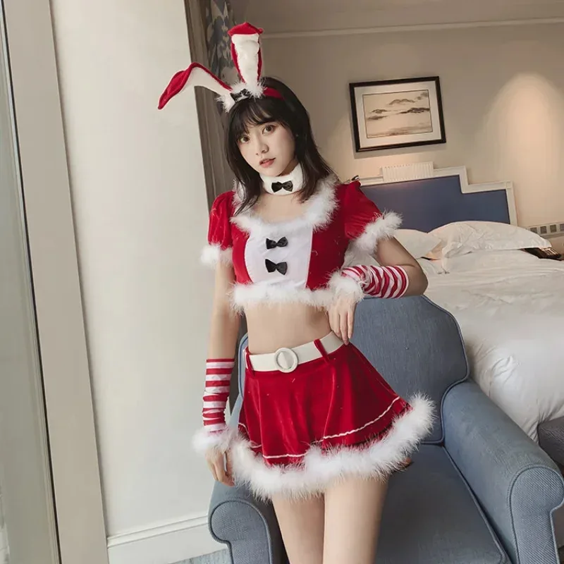 

Christmas Costume Female Christmas Suit Halloween Cos Uniform Rabbit Girl Christmas Cosplay Performance Clothes Sexy Uniform