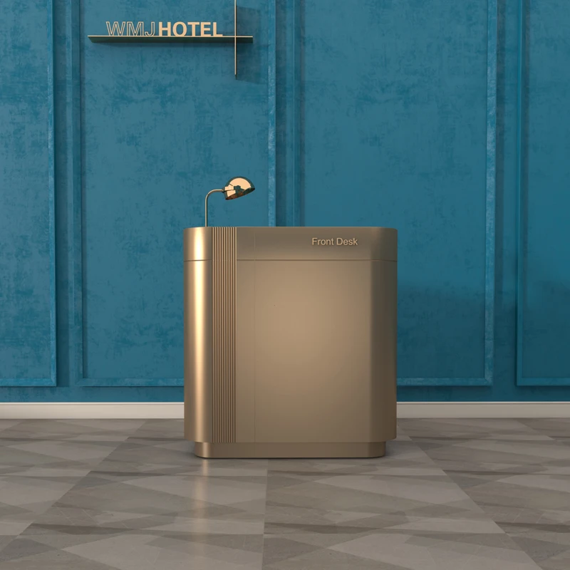 

Стойка регистрации магазина Небольшая касса Бронзовый ресторан Добро пожаловать Информация Ресторан для еды и напитков Рабочий стол Боль