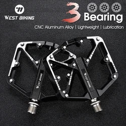 WEST BIKING Ultralight 3 Bearing Bicycle Pedals Widen Aluminum Alloy BMX MTB Road Bike Sealed Bearing Pedal Cycling Accessories