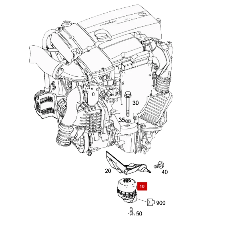 A2042404317 A2042400917 Me rc ed es Be nz F204 F207 212 C230 300 Left front engine bracket