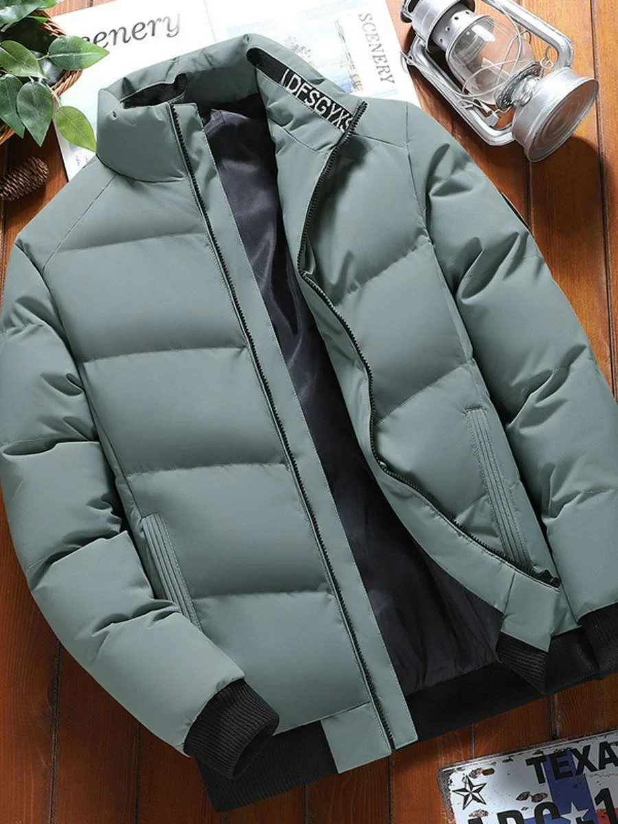 

Youth Casual Cotton Jaet Men's Winter New Faion down Cotton Coat Hooded Jaet Men's Outerwear Trendy Brand Loose Fit PU