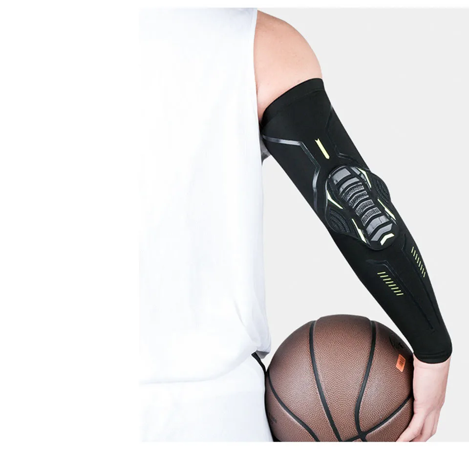GTUBIKE 1 Stück elastische Basketball-Ellbogen- und Armprotektoren, stoßdämpfende Waben-Ellbogenschützer für Lauf- und Radsport – Detail 13