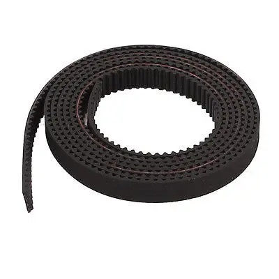 S2M 1M 6mm Wide 2mm Pitch Open Ended Timing Belt Black for 3D Printers