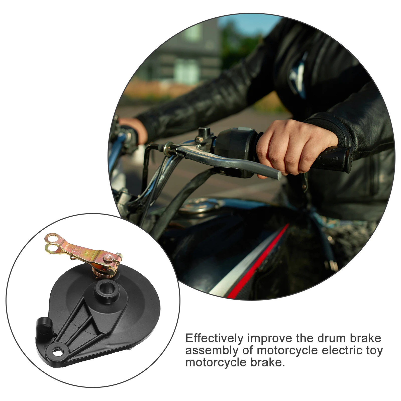 

Rear Drum Brake Assembly Kit For Electric Motorcycle Brake Cover Replacement Part Thickened Wear Resistant Metal Plastic Durable